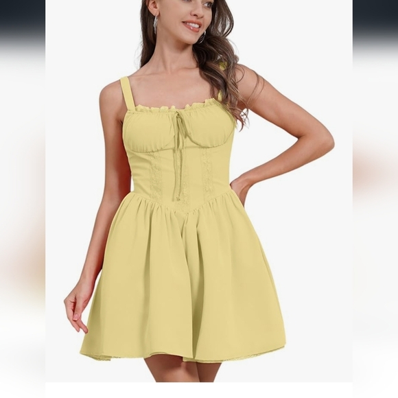 Yellow Corset Sundress - Picture 1 of 16